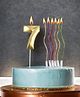 Bubble Trouble Seven Number and Spiral Wax Candle for Cake Decoration Birthday, Anniversary Set of 7 Pieces