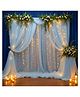 Bubble Trouble Sheer Curtain Backdrop with LED Fairy Lights for Event Decoration