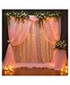 Bubble Trouble Sheer Curtain Backdrop with LED Fairy Lights for Event Decoration