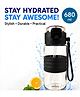 Bubble Trouble Leakproof Water Bottle with Straw BPA Free Sipper Bottle for Gym