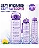 Sports Water Bottle Combo Set with Leakproof Sipper Cap