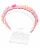 FOLLOW THE NEEDLE Snowflakes Applique Detailed Hair Band - Pink