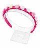 FOLLOW THE NEEDLE Hearts Applique Detailed Hair Band - Pink
