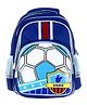 SMJM Football Printed School Bag Royal Blue - 15.7 Inches