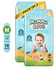 Mamma Love Baby Diaper Pants 12 Hours Absorption With Ultra Dry & Soft (38*2 DIAPERS PANTS) Pant Diapers - M (76 Pieces)