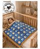 Woonie Handmade Cetestial Granny Square with Sherpa Lining Blanket - Blue