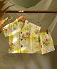 A Toddler Thing Cotton Woven Half Sleeves Floral Printed Coordinating Shirt & Shorts Set Yellow