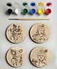 Todfod Krishna DIY Painting Coaster Set of 4 | Paint Your Own Wooden Drink Coasters