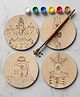 Todfod Mahadev DIY Painting Coaster Set of 4 | Paint Your Own Wooden Drink Coasters