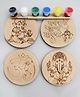 Todfod Ganesha DIY Painting Coaster Set of 4 | Paint Your Own Wooden Drink Coasters