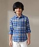 Tales & Stories Woven Full Sleeves Checked Shirt - Blue
