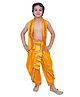 Kaku Fancy Dresses Janmashtami Theme Lord Krishna Costume Set - Yellow