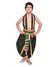 Kaku Fancy Dresses Janmashtami Theme Lord Krishna Costume Set - Green
