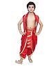 Kaku Fancy Dresses Janmashtami Theme Lord Krishna Costume Set - Red