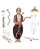 Kaku Fancy Dresses Shri Ram Fancy Dress Costume With Dhanush Teer Tarkash Wrist Braces Earrings & Mala - Black