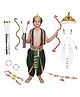 Kaku Fancy Dresses Shri Ram Fancy Dress Costume With Dhanush Teer Tarkash Wrist Braces Earrings & Mala - Green