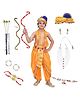 Kaku Fancy Dresses Shri Ram Fancy Dress Costume With Dhanush Teer Tarkash Wrist Braces Earrings & Mala - Yellow