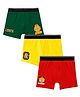 Button Bear Cotton Knit Pack Of 3 Garfield Featuring Character Printed Trunks - Green Yellow & Red