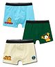 Button Bear Cotton Knit Pack Of 3 Garfield Featuring Character Printed Trunks - Blue Green & Light Yellow