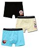 Button Bear Cotton Knit Pack Of 3 Nickelodeon Featuring Motu Patlu Printed Trunks - Black Light Yellow & Blue