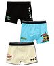 Button Bear Cotton Knit Pack Of 3 Teenage Mutant Ninja Turtles Featuring Character Printed Trunks - Black Blue & Light Yellow