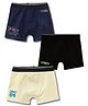 Button Bear Cotton Knit Pack Of 3 Teenage Mutant Ninja Turtles Featuring Character Printed Trunks - Black Light Yellow & Navy Blue