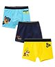 Button Bear Cotton Knit Pack Of 3 Paw Patrol Featuring Character Printed Trunks - Blue Navy Blue & Yellow