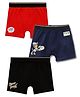 Button Bear Cotton Knit Pack Of 3 Paw Patrol Featuring Character Printed Trunks - Red Navy Blue & Black