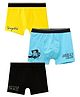 Button Bear Cotton Knit Pack Of 3 Nickelodeon Featuring Sponge Bob Printed Trunks - Yellow Blue & Black