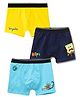 Button Bear Cotton Knit Pack Of 3 Nickelodeon Featuring Sponge Bob Printed Trunks - Navy Blue Blue & Yellow