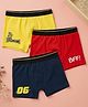 Button Bear Cotton Knit Pack Of 3 Nickelodeon Paw Patrol & Garfield Featuring Characters Printed Trunks - Navy Blue Red & Yellow