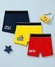 Button Bear Cotton Knit Pack Of 3 Nickelodeon Paw Patrol & Garfield Featuring Characters Printed Trunks - Red Yellow & Navy Blue