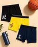 Button Bear Cotton Knit Pack Of 3 Paw Patrol & Garfield Featuring Characters Printed Trunks - Navy Blue Yellow & Black