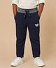 Mi Arcus Knit Animal Patch Detailed Pants - Blue