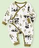 A Toddler Thing Cotton Knit Full Sleeves Pandas Printed Romper - White