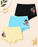 Button Bear Cotton Knit Pack Of 3 Nickelodeon Featuring Dora The Explorer Printed Panties - Beige Light Blue & Black