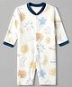 Junior Star Full Sleeves Sun Moon & Stars Printed Romper - White