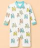Junior Star Full Sleeves Polka Dots Printed Romper - Grey