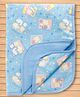 Baby Diaper Changing Waterproof Mat with Bear Print - Sky Blue| Durable PVC Material| Foldable & Easy-to-Clean Surface| Compact Travel Changing Mat| New Born Essential