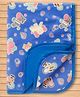 Candy Critters Play Mat - Blue | Bunny, Zebra & Animal Print | Soft Cushioned Baby Mat | Foldable Lightweight Waterproof Design | Colorful Nursery & Diapers Changing Mat | Small Size: L 58 x B 44 cm