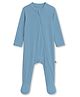 Cocoon Care Bamboo Knit Full Sleeves Solid Footed Sleepsuit - Blue