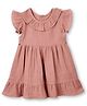 The Boo Boo Club Cotton Woven Cap Sleeves Frill Detailed Tiered Dress - Pink