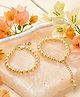 Mansiyaorange Pair Of Peach Color Glass Pearl Hand Bracelet For Women- 45 g Each