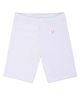 TWIN BIRDS Cotton Elastane Knit Birds Printed Shorts - White