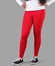 TWIN BRIDS Cotton Blend Knit Solid Leggings - Red