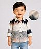 Spool Junior Cotton Blend Woven Full Sleeves Forest Silhouette Printed Shirt - Multi Colour