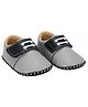 PURESOLE Colour Blocked Velcro Closure Booties - Grey & Black