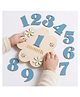Wobbox Premium Wooden Baby Milestone with Interchangeable Numbers Reusable Monthly Growth Tracker & Newborn Photography Props Baby Growth for Boys & Girls (Blue)