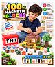 BitFeex 100 Pcs Magnetic Building Blocks Set educational creative blocks with 10 DIY Character Figures & Portable Carry Case for Kids