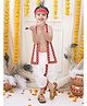 BownBee Janmashtami Theme Costume With Mor Pankh & Mala - White